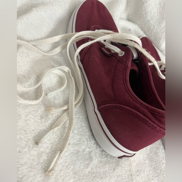 VANS Atwood Womens Size 6 Maroon Red Low Top Canvas Lace Up Sneakers Shoes - Picture 4 of 7